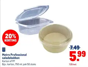 Makro Metro Professional saladebakken aanbieding
