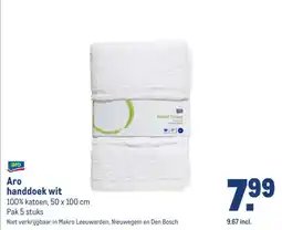 Makro Aro handdoek wit aanbieding