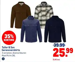 Makro Tailor & Son herenovershirts aanbieding