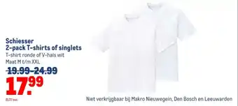 Makro Schiesser T-shirts of singlets aanbieding