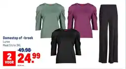 Makro Damestop of broek aanbieding