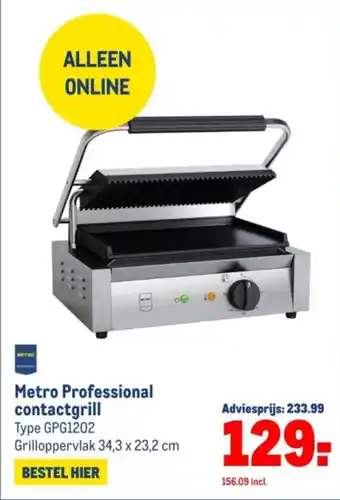 Makro Metro Professional contactgrill aanbieding