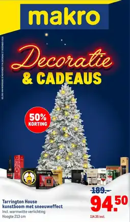 Makro Tarrington House kunstboom met sneeuweffect aanbieding