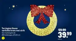 Makro Tarrington House verlichte krans met strik aanbieding