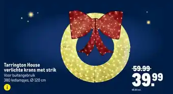 Makro Tarrington House verlichte krans met strik aanbieding