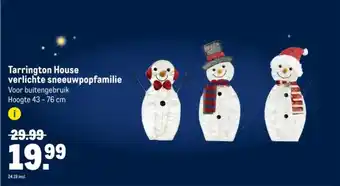 Makro Tarrington House verlichte sneeuwpopfamilie aanbieding