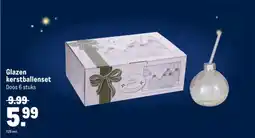 Makro Glazen kerstballenset aanbieding