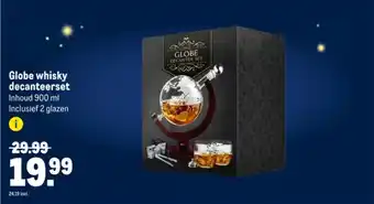 Makro Globe whisky decanteerset aanbieding
