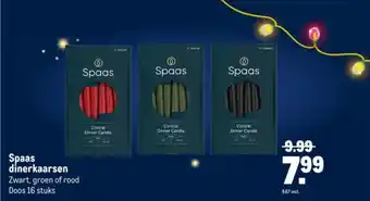 Makro Spaas dinerkaarsen aanbieding