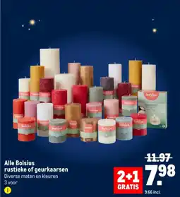 Makro Alle Bolsius rustieke of geurkaarsen aanbieding