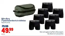 Makro Björn Borg boxershorts in toilettas aanbieding