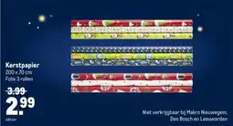 Makro Kerstpapier aanbieding