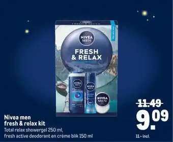 Makro Nivea men fresh & relax kit aanbieding