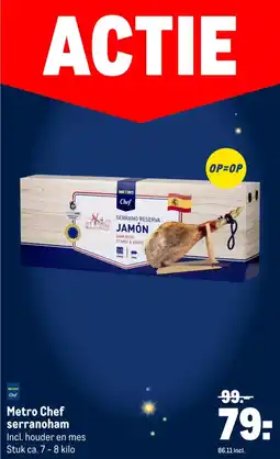 Makro Metro Chef serranoham aanbieding