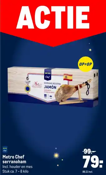 Makro Metro Chef serranoham aanbieding
