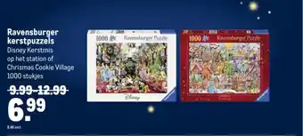 Makro Ravensburger kerstpuzzels aanbieding