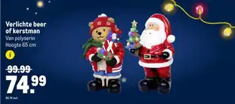 Makro Verlichte beer of kerstman aanbieding