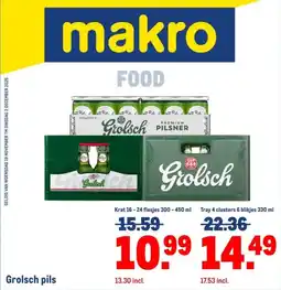 Makro Grolsch pils aanbieding