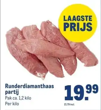 Makro Runderdiamanthaas partij aanbieding