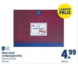 Makro Metro Chef varkensspareribs aanbieding