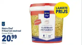 Makro Metro Chef frituurvet neutraal aanbieding