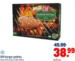 Makro Elif burger patties aanbieding