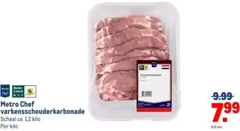 Makro Metro Chef varkensschouderkarbonade aanbieding