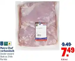 Makro Metro Chef varkensbuik aanbieding
