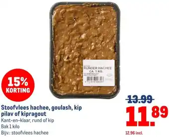 Makro Stoofvlees hachee, goulash, kip pilav of kipragout aanbieding