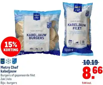 Makro Metro Chef kabeljauw aanbieding
