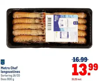 Makro Metro Chef langoustines aanbieding