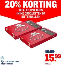 Makro Op alle oma bobs mini croquetten of bitterballen aanbieding