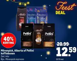 Makro Mövenpick, Alberto of Pellini koffiebonen aanbieding