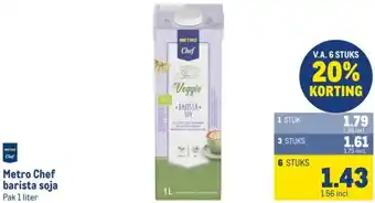 Makro Metro Chef barista soja aanbieding