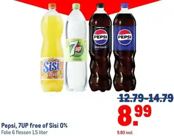 Makro Pepsi, 7UP free of Sisi 0% aanbieding
