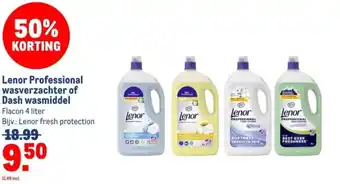 Makro Lenor Professional wasverzachter of Dash wasmiddel aanbieding