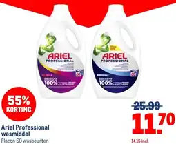 Makro Ariel Professional wasmiddel aanbieding