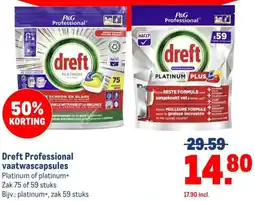 Makro Dreft Professional vaatwascapsules aanbieding