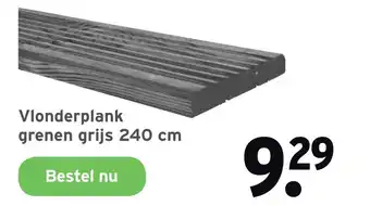 GAMMA Vlonderplank grenen grijs 240 cm aanbieding