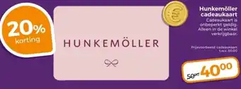 Trekpleister Hunkemöller cadeaukaart aanbieding