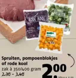 Poiesz Spruiten, pompoenblokjes of rode kool aanbieding