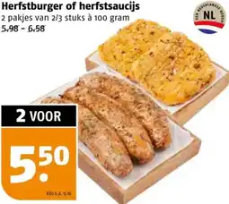 Poiesz Herfstburger of herfstsaucijs aanbieding