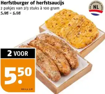 Poiesz Herfstburger of herfstsaucijs aanbieding