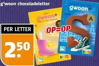 Poiesz G'woon chocoladeletter aanbieding