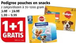 Poiesz Pedigree pouches en snacks aanbieding