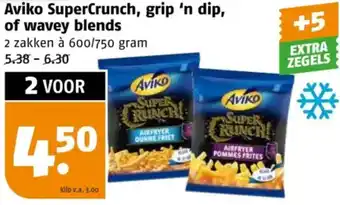 Poiesz Aviko SuperCrunch, grip 'n dip, of wavey blends aanbieding