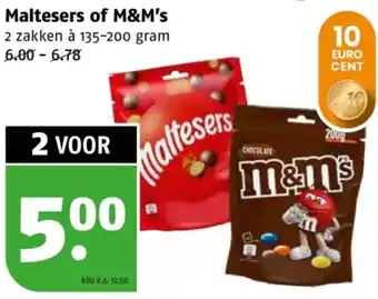Poiesz Maltesers of M&M's aanbieding