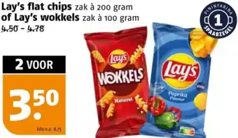Poiesz Lay's flat chips of Lay's wokkels aanbieding
