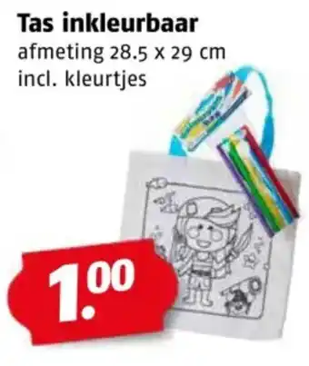 Poiesz Tas inkleurbaar aanbieding