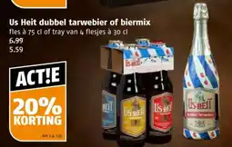 Poiesz Us Heit dubbel tarwebier of biermix aanbieding